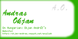 andras okjan business card